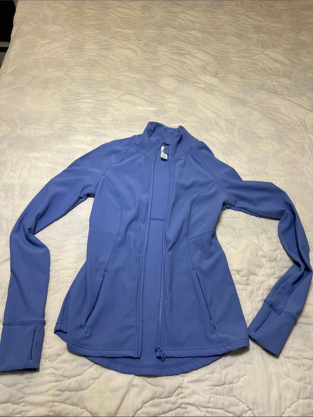 90 Degree By Reflex Periwinkle Zip-Up Active Utility Jacket